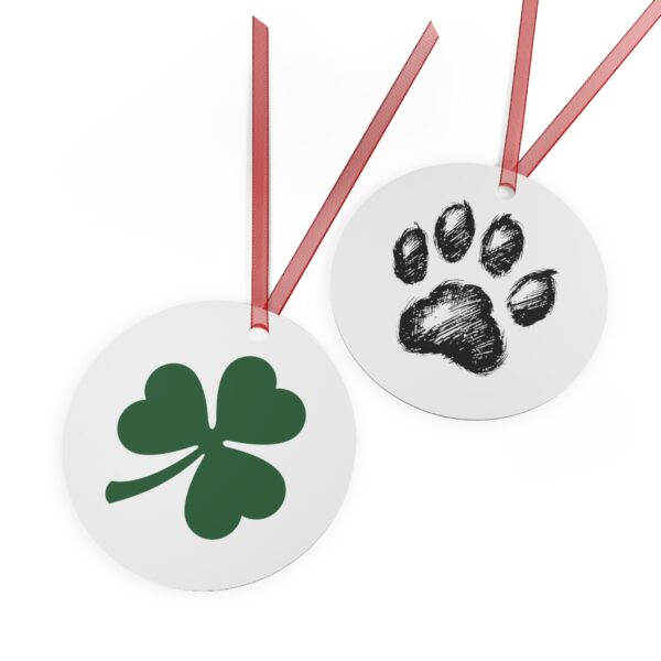Shamrock and Pawprint Ornament - Image 3
